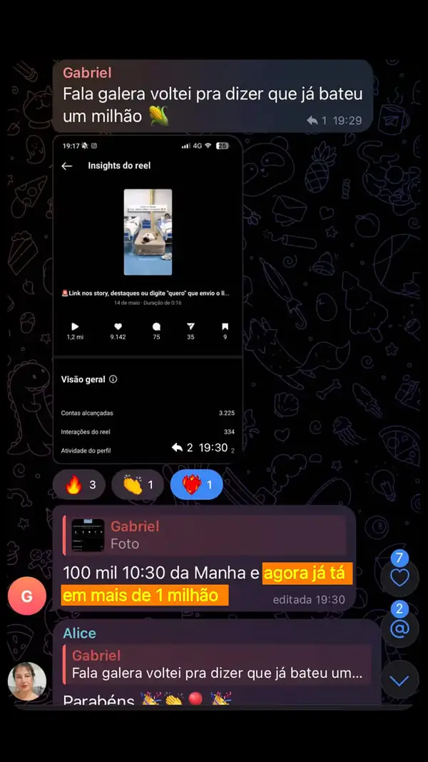 Print de depoimento de aluna do Método Afiliado Viral PRO